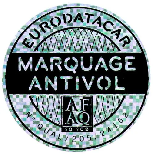 EURODATACAR MARQUAGE ANTIVOL