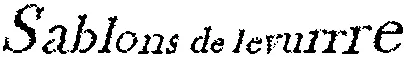 Sablons de levurrre