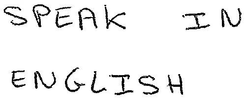 SPEAK IN ENGLISH