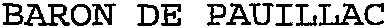 BARON DE PAUILLAC