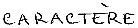 CARACTÈRE