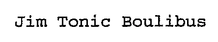 Jim Tonic Boulibus