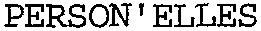 PERSON'ELLES