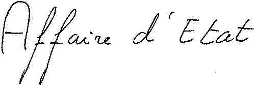 Affaire d'Etat