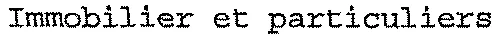 Immobilier et particuliers