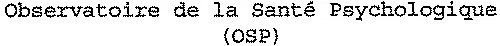 Observatoire de la Santé Psychologique (OSP)
