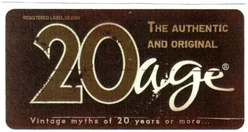 20age REGISTERED LABEL DESIGN THE AUTHENTIC AND ORIGINAL Vintage myths of 20 years or more…