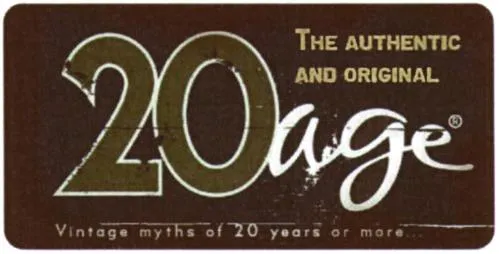 20age THE AUTHENTIC AND ORIGINAL Vintage mythe of 20 years or more