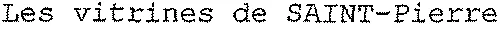 Les vitrines de SAINT-Pierre