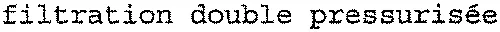 filtration double pressurisée