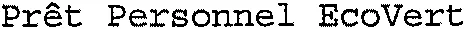 Prêt Personnel EcoVert