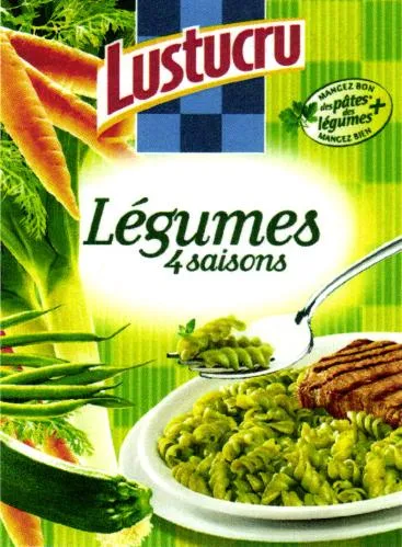 LUSTUCRU MANGEZ BON DES PATES + DES LEGUMES MANGEZ BIEN LEGUMES 4 SAISONS