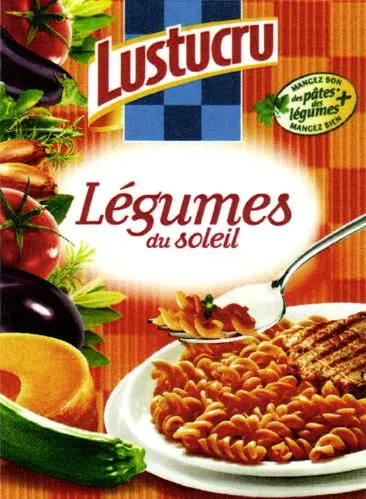 LUSTUCRU MANGEZ BON DES PATES + DES LEGUMES MANGEZ BIEN LEGUMES DU SOLEIL