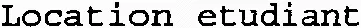 Location etudiant
