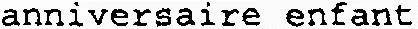 anniversaire enfant