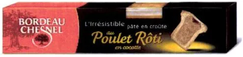 BORDEAU CHESNEL L'IRRESISTIBLE PATE EN CROUTE AU POULET ROTI EN COCOTTE