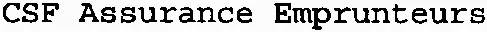 CSF Assurance Emprunteurs