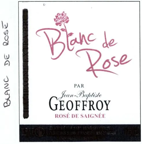 BLANC DE ROSE PAR JEAN-BAPTISTE GEOFFROY