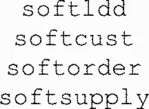 softldd softcust softorder softsupply