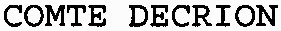 COMTE DECRION