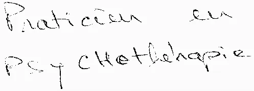 Praticien en Psychothérapie