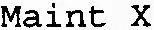 Maint X