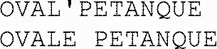 OVAL'PETANQUE OVALE PETANQUE