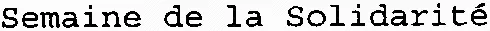 Semaine de la Solidarité