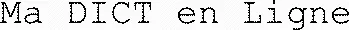 Ma DICT en Ligne