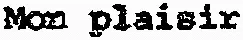 Mon plaisir