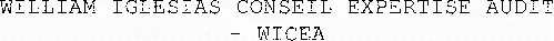 WILLIAM IGLESIAS CONSEIL EXPERTISE AUDIT - WICEA