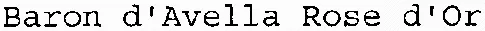 Baron d'Avella Rose d'Or