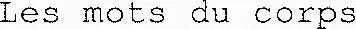 Les mots du corps