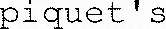 piquet's