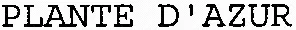 PLANTE D'AZUR