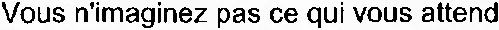 Vous n'imaginez pas ce qui vous attend