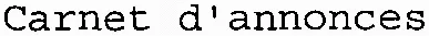 Carnet d'annonces