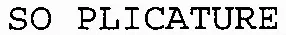 SO PLICATURE