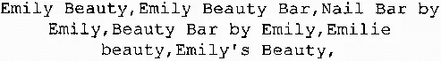 Emily Beauty,Emily Beauty Bar,Nail Bar by Emily,Beauty Bar by Emily,Emilie beauty,Emily's Beauty,