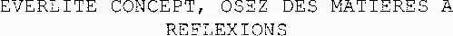 EVERLITE CONCEPT, OSEZ DES MATIERES A REFLEXIONS