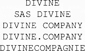 DIVINE SAS DIVINE DIVINE COMPANY DIVINE.COMPANY DIVINECOMPAGNIE