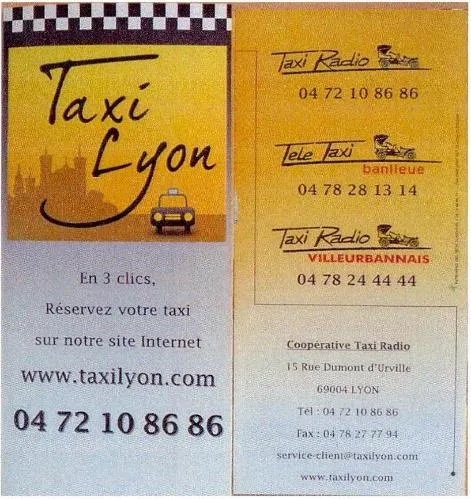 TAXI LYON WWW.TAXILYON.COM TAXI RADIO TELE TAXI BANLIEUE TAXI RADIO VILLEURBANNAIS