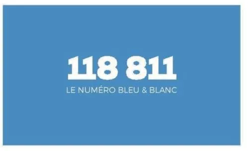 118 811 LE NUMERO BLEU & BLANC