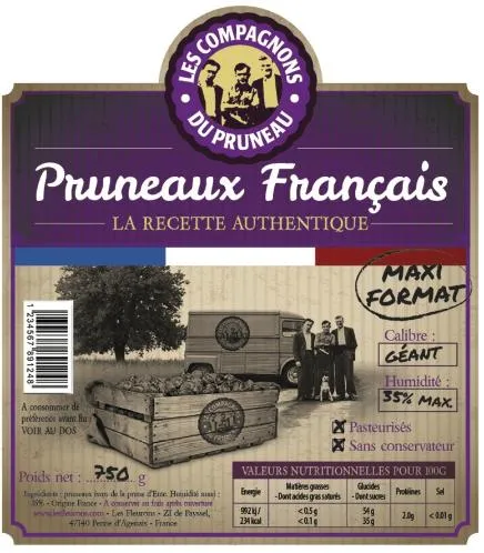 LES COMPAGNONS DU PRUNEAU PRUNEAUX FRANCAIS LA RECETTE AUTHENTIQUE