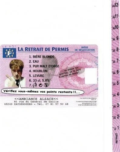 LE POT LA RETRAIT DE PERMIS 1.BIERE 2.EAU