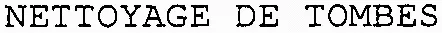 NETTOYAGE DE TOMBES