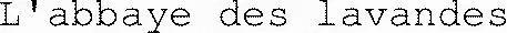L'abbaye des lavandes