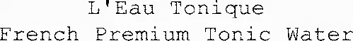 L'Eau Tonique French Premium Tonic Water