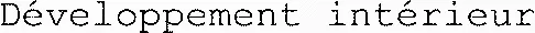 Développement intérieur