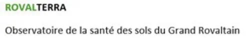 ROVALTERRA OBSERVATOIRE DE LA SANTE DES SOLS DU GRAND ROVALTAIN